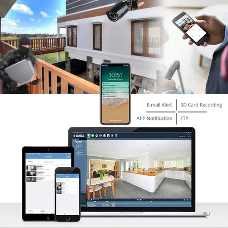 CamHi CamHipro 4MP Outdoor WiFi IP Camera - 2 - Way Audio Security Bullet - stepyours.com