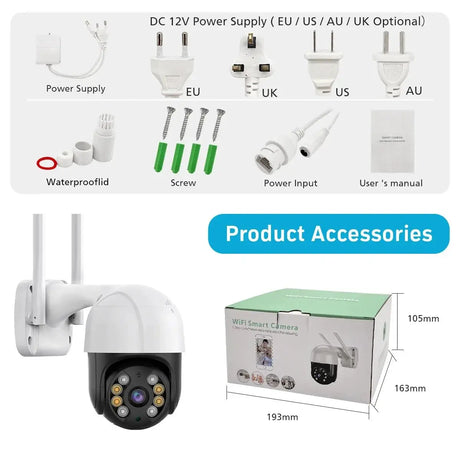 DDBROUGEN A8B PTZ Camera - 4K 8MP AI Humanoid Detection Outdoor Security Hooks - stepyours.com