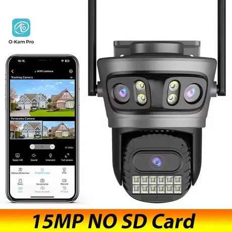 Okam Pro 15MP WiFi Outdoor Camera Auto Tracking 5X Digital Zoom PTZ Surveillance - stepyours.com