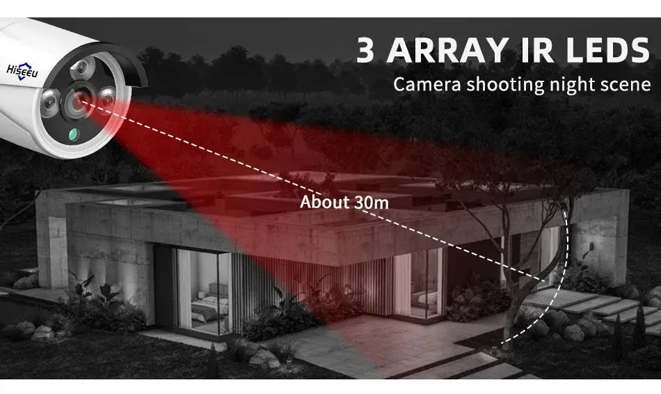 Hiseeu 3/5/8MP Wireless IP Camera - Waterproof 1080P WiFi Bullet for CCTV Kits - stepyours.com