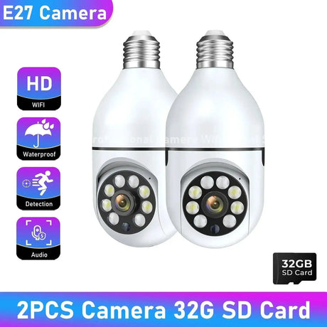 Night Vision WiFi Camera Bulb With Full Color Tracking Zoom