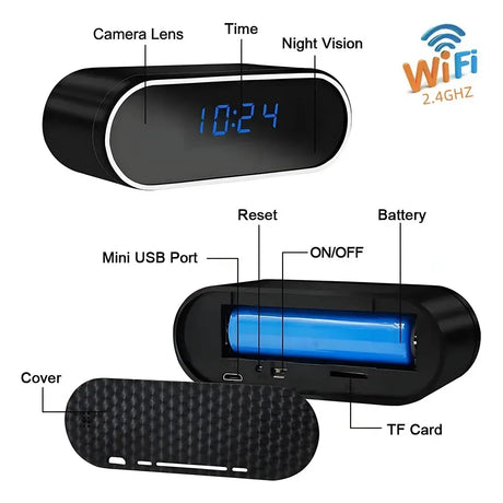 1080P FHD remote viewing camera supports WiFi 2.4G motion detection, infrared night vision, home wireless Mini Camera by stepyours.com