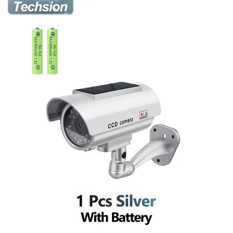Solar Panel Dummy Camera With LED Flashing For Home Security