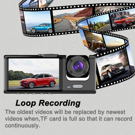 1080P Car Dash Cam 2 To 3 Camera Front And Rear Video Recorder Night Vision - stepyours.com
