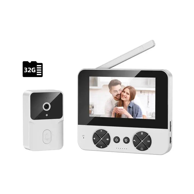 4.3 "Upgraded two-way wake-up infrared night vision video doorbell can be installed with indoor and outdoor electronic doorbells by stepyours.com