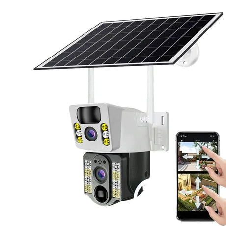 V380 Pro Solar 8MP 4K Wireless Camera - Dual Lens, 4G PIR Night Vision - stepyours.com