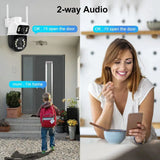 Advanced Dual Lens Outdoor Security Camera Dual Screens