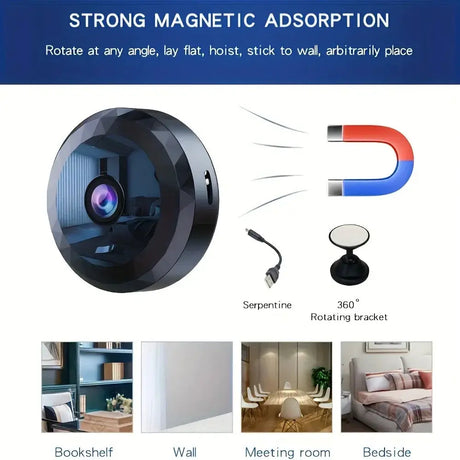 Wireless Mini WiFi Security Camera Night Vision Motion Detection And App Control by stepyours.com