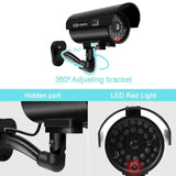 Dummy Security Camera Waterproof Indoor Outdoor Red LED Flashing No Wiring - stepyours.com