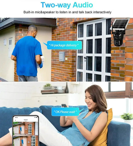 KERUI Outdoor Solar - Powered Dual - Lens Security Camera - 6MP 4G WiFi CCTV - stepyours.com