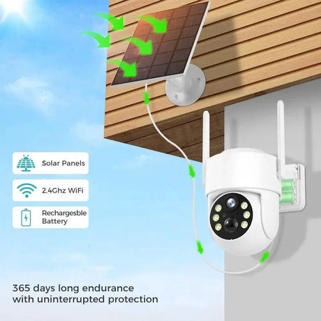 Solar Powered Outdoor Security Camera With Smart Detection