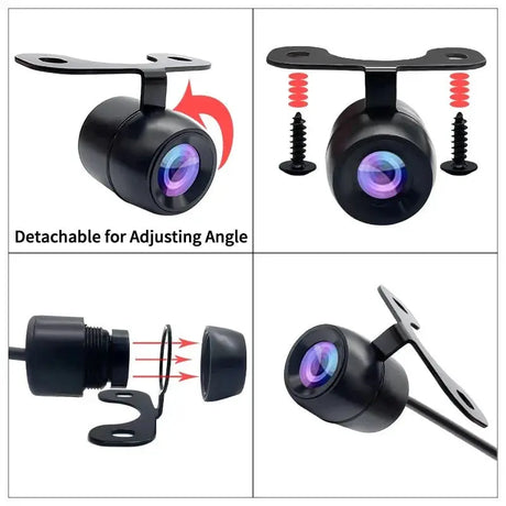 Hippcron Front And Rear Reverse Camera Night Vision Waterproof Distance Scale - stepyours.com