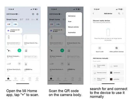 Xiaomi Home Security PTZ 2K Camera Color Night Vision AI Detection Hooks - stepyours.com