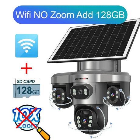 LS Vision 20MP Solar WiFi Surveillance Camera V380 Pro 10X Optical Zoom Outdoor - stepyours.com