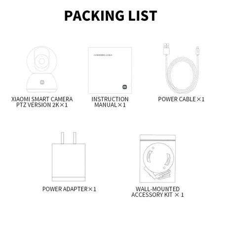 Xiaomi 360 Degree Mi PTZ 2K Security Camera AI Detection Indoor Night Vision by stepyours.com