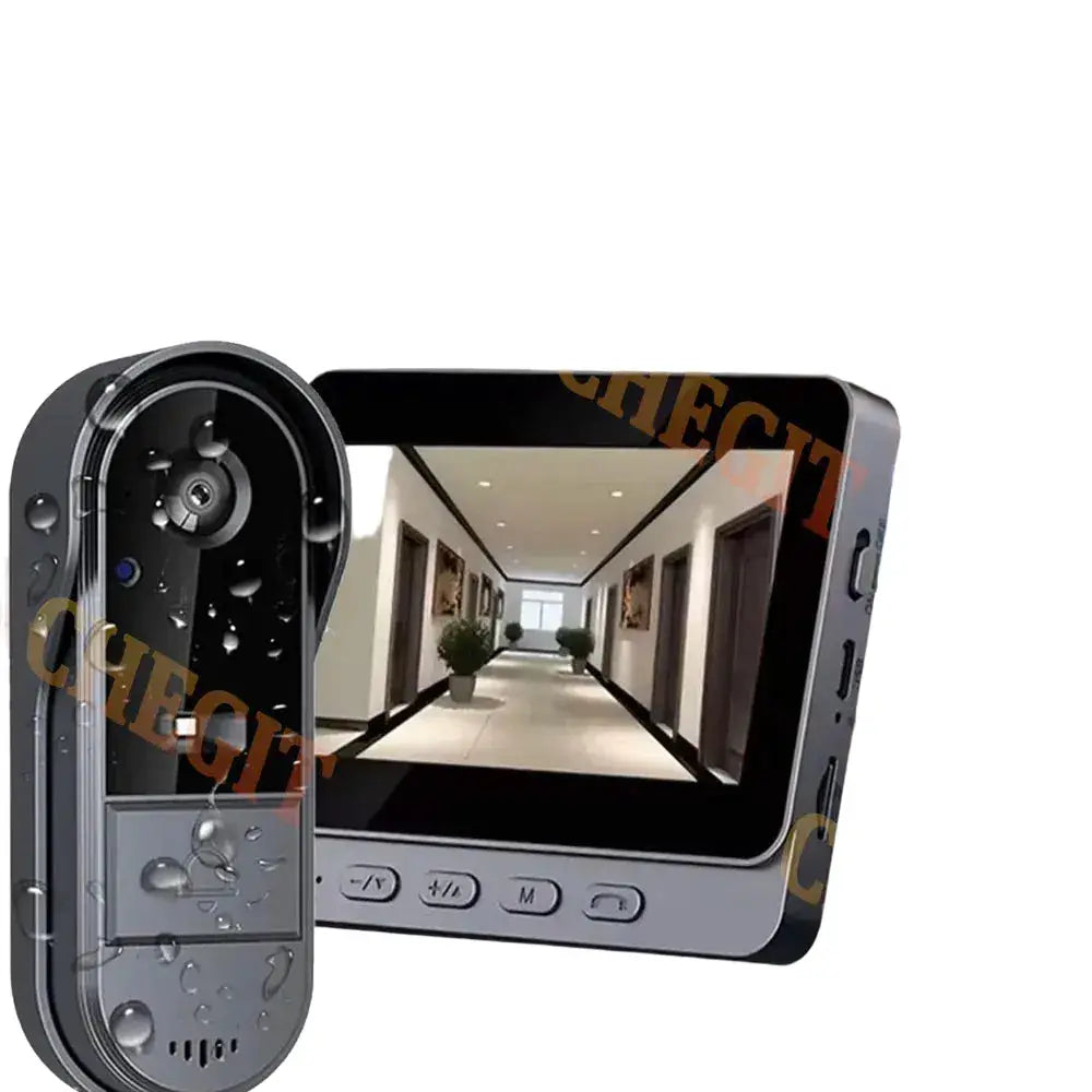 Wireless Wifi Doorbell Camera 1080P Video Intercom Doorbell Waterproof 4.3in IPS Screen Home Security Door Bell IR Night Vision by stepyours.com