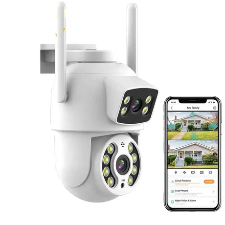 8MP 4K Dual Lens PTZ WiFi Pro Camera With AI Human Detection Auto Tracking - stepyours.com