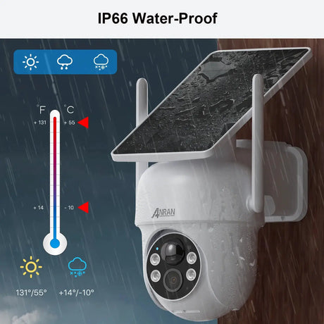 ANRAN Solar Camera Q4 3MP 5MP Outdoor Wireless Battery Security With Solar Power - stepyours.com