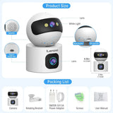 Lenovo 4K IP Camera - Dual Lens 5G WiFi Auto Tracking For Home Surveillance by stepyours.com