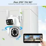 BESDER O-Kam Pro - Dual Screen 4K Outdoor PTZ WiFi Camera With Human Detection by stepyours.com