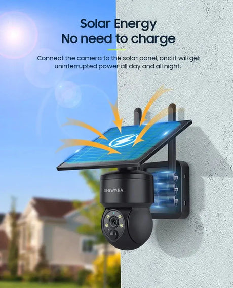 Shiwojia Wifi Wireless PTZ Solar Camera 4G SIM Outdoor 4MP