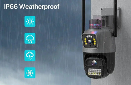 Outdoor WiFi PTZ Camera 8MP Dual - Lens 4K AI Tracking Dual Screen Night Vision - stepyours.com