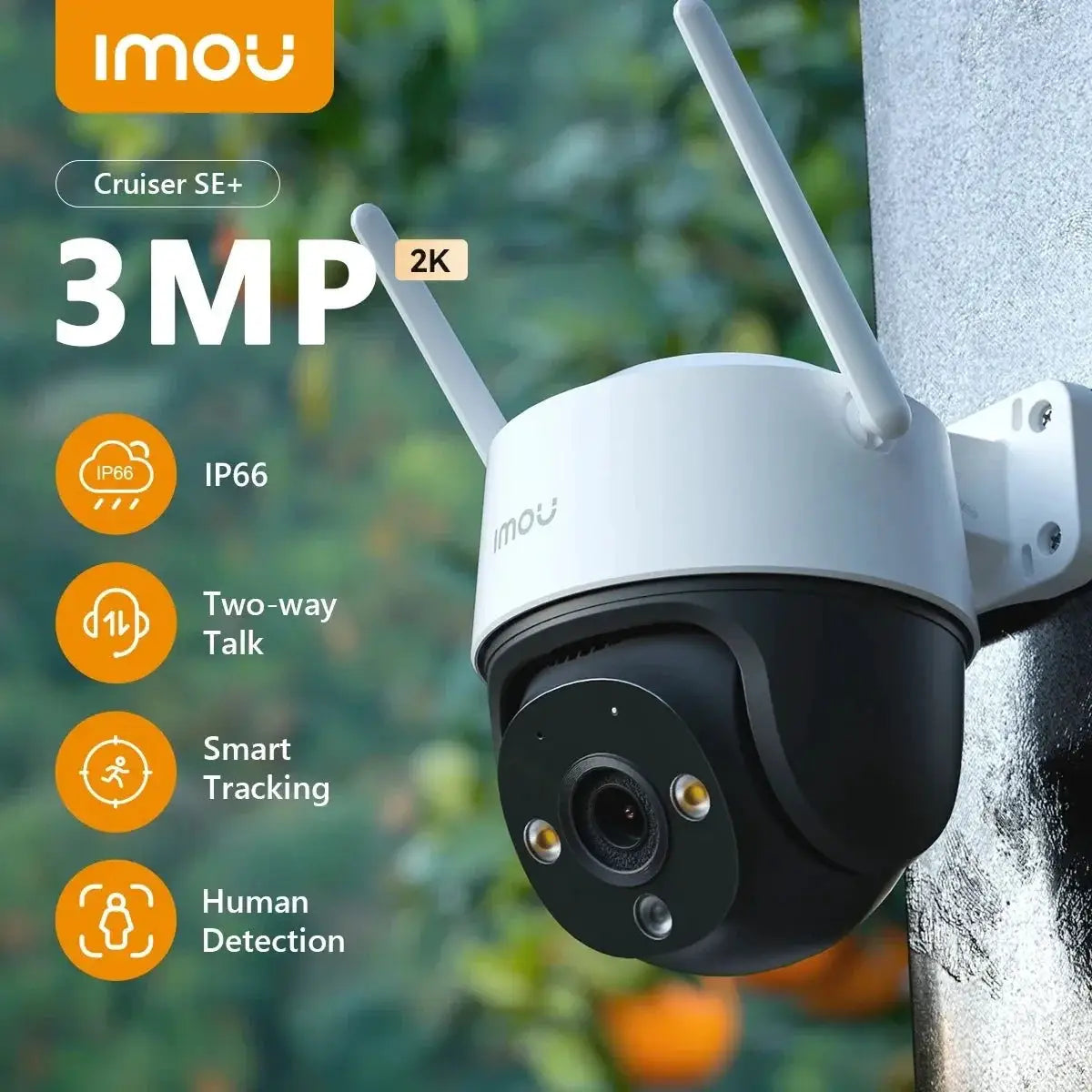 IMOU Cruiser SE Plus Outdoor WiFi Camera AI Human Detection Night Vision - stepyours.com