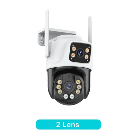 Three Lens PTZ IP Camera Outdoor WiFi Security Auto Tracking Three Screen App by stepyours.com