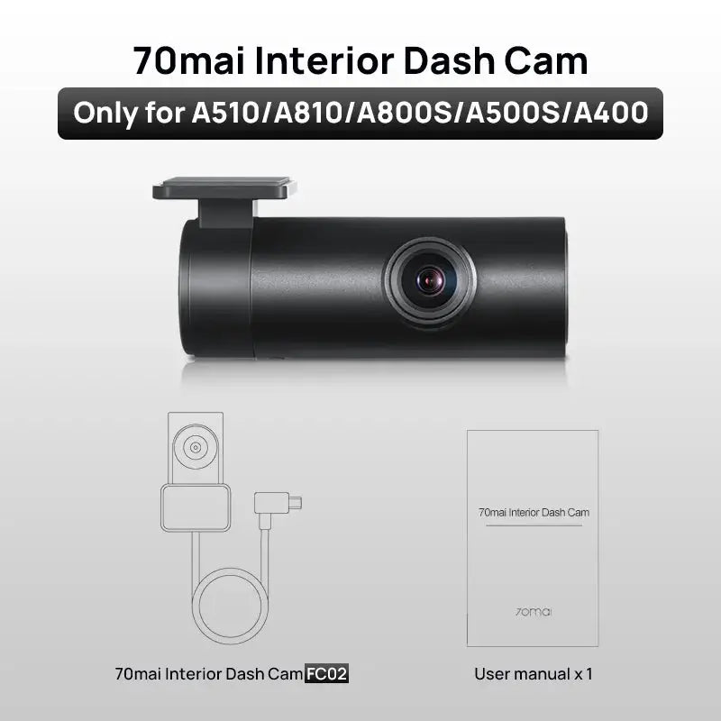 70Mai RC12 Rear Cam Dual Channel Interior Dash Cam With Parking Recording A810 - stepyours.com