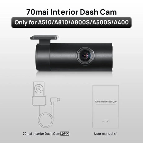 70Mai RC12 Rear Cam Dual Channel Interior Dash Cam With Parking Recording A810 - stepyours.com