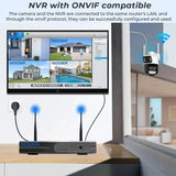 BESDER 8MP WiFi PTZ Outdoor Camera - With AI Human Detection Dual Screens - stepyours.com