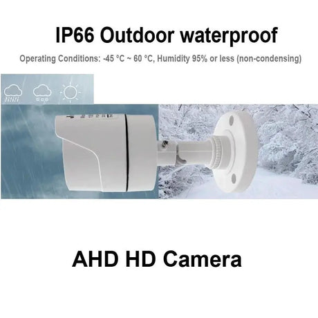 Jienuo 4K AHD CCTV Camera Outdoor Indoor IP66 Night Vision 5MP Home Surveillance - stepyours.com