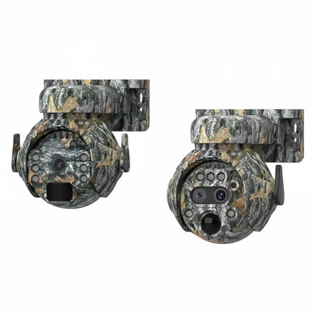 Shiwojia 12X Zoom 4K Solar Camera With Dual Lens 4G 360 Degree View - stepyours.com