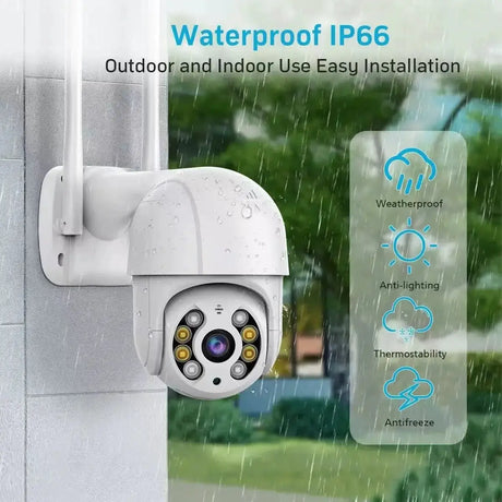8MP 4K PTZ Camera AI Auto Tracking Color Night Vision Outdoor WiFi IP Cam - stepyours.com