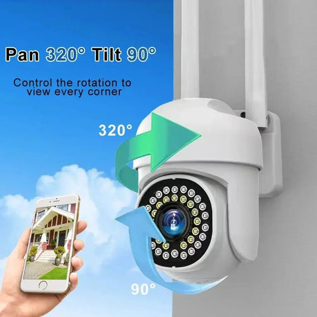 Yoosee 5MP Outdoor IP Camera Weatherproof IP66 360 PTZ Night Vision - stepyours.com