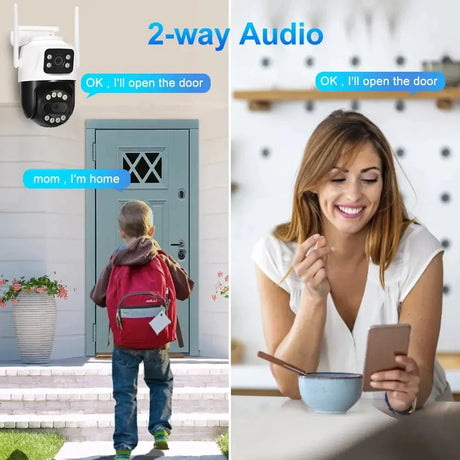 ASECAM 12MP 6K WiFi Outdoor Camera - AI Tracking, 8X Zoom, Dual Screen - stepyours.com