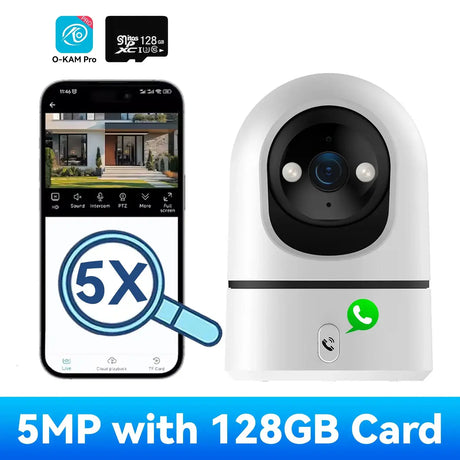 PEGATAH 5MP One - Touch Call Indoor Baby Monitor WiFi Color Night Vision - stepyours.com