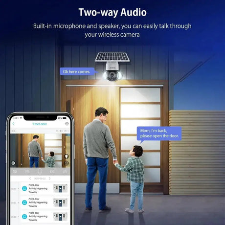 Solar Powered Outdoor Wireless Security Camera Weatherproof