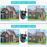 4K 8MP HD WiFi PTZ Camera Outdoor Dual Lens AI Tracking - ESCAPION