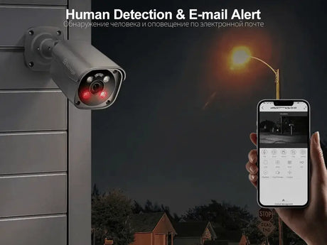 Techage AI PoE 4K Outdoor Security Camera With Two Way Audio For NVR - stepyours.com