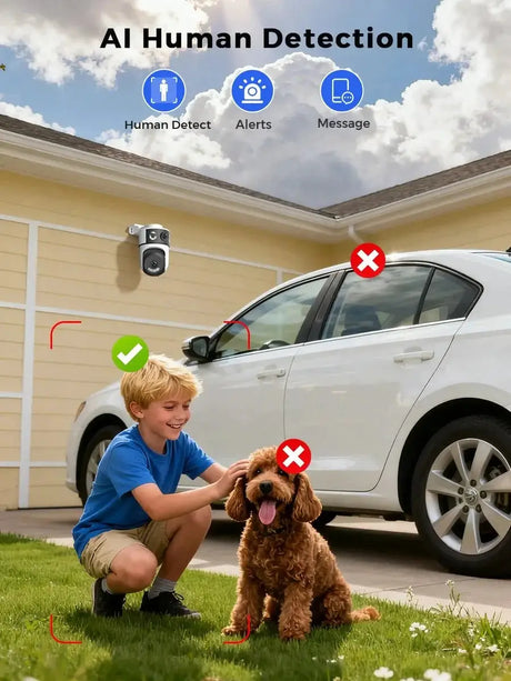 O - KAM 10MP Dual Lens PTZ WiFi Camera - AI Humanoid Detection and Auto Tracking - stepyours.com