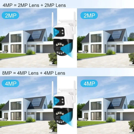 ASECAM 12MP 6K WiFi Outdoor Camera - AI Tracking, 8X Zoom, Dual Screen - stepyours.com