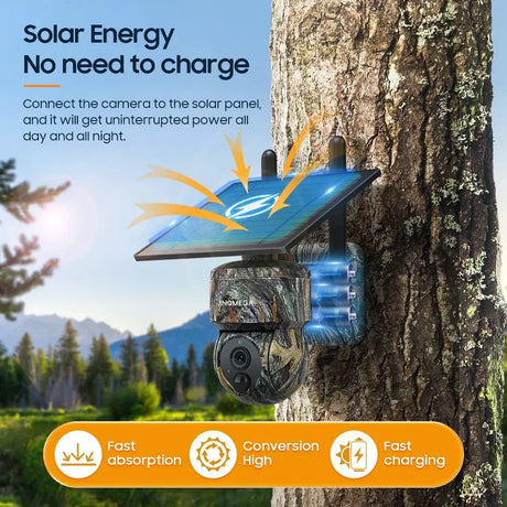 INQMEGA Solar 4G Outdoor Security Camera With Solar Panel