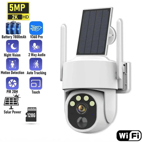 Solar Powered Outdoor Security Camera Advanced Surveillance