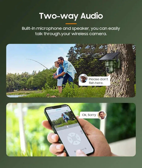 Shiwojia Wifi Wireless PTZ Solar Camera 4G SIM Outdoor 4MP