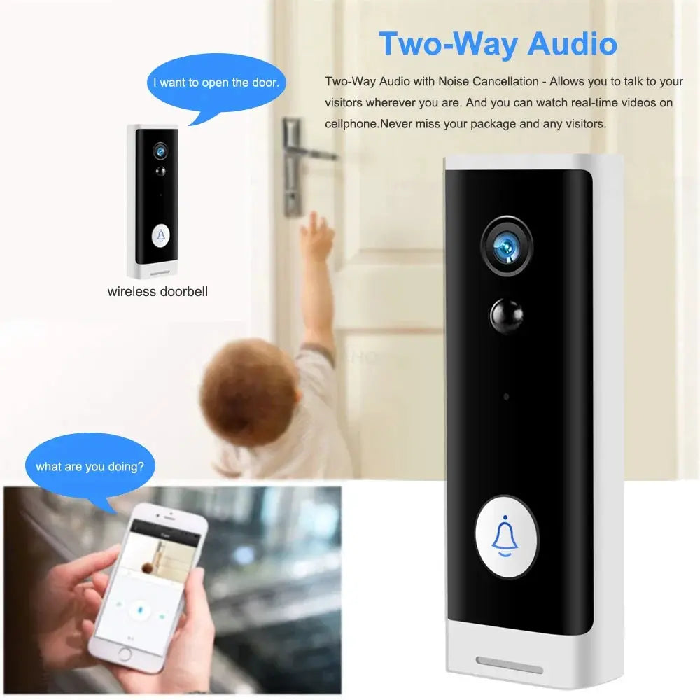 Tuya WIFI Doorbell 1080P Wireless Security Camera DC AC Battery Powered Smart Home Monitor With Alexa Google Door bell Camera by stepyours.com