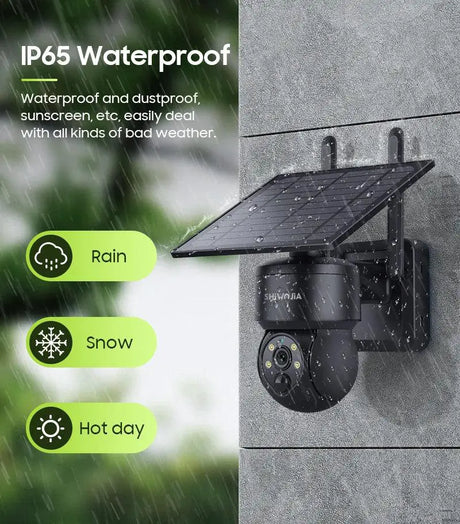 Shiwojia Wifi Wireless PTZ Solar Camera 4G SIM Outdoor 4MP