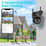 4K 8MP HD WiFi PTZ Camera Outdoor Dual Lens AI Tracking - ESCAPION
