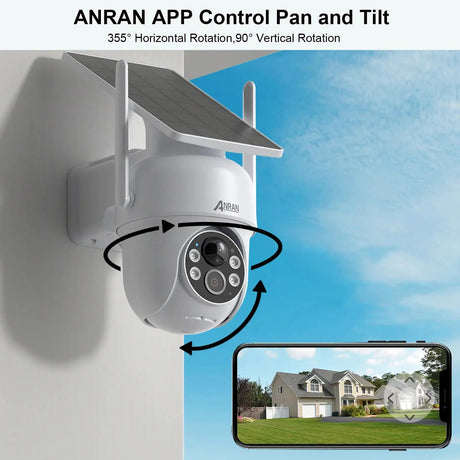 ANRAN Solar Camera Q4 3MP 5MP Outdoor Wireless Battery Security With Solar Power - stepyours.com