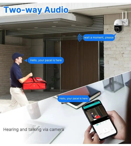 Hiseeu 4K 8MP PTZ WiFi IP Camera With 8X Zoom Night Vision And Smart Detection - stepyours.com